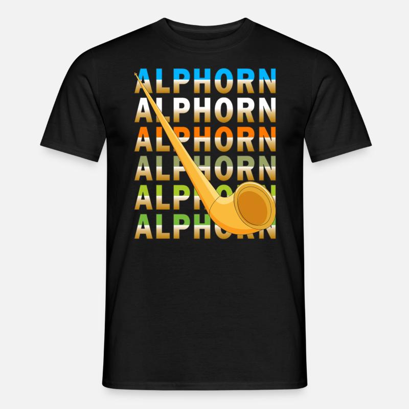 ALPHORN - Männer T-Shirt - Schwarz