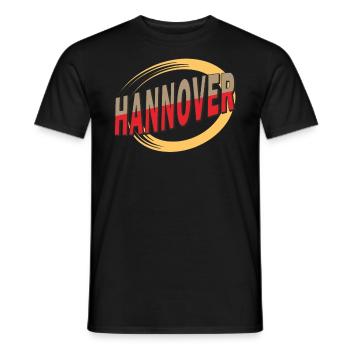 HANNOVER - Männer T-Shirt - Schwarz - Vorne - AI Model Male 178 light (178cm)
