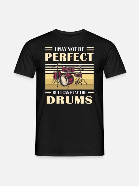 DRUMS - Männer T-Shirt - Schwarz