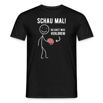 Du Hast Was Verloren Sarkasmus Witz Gehirn - Männer T-Shirt - Schwarz - Vorne - AI Model Male 178 light (178cm)