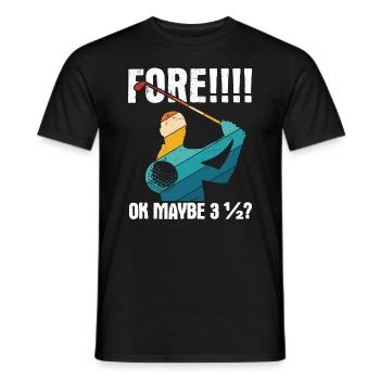 Golfplatz zum Golfen Golf - Männer T-Shirt - Schwarz - Vorne - AI Model Male 178 light (178cm)