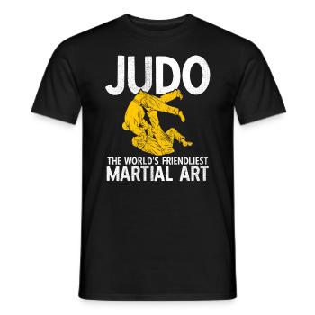 Japanischer Kampfsport Judo - Männer T-Shirt - Schwarz - Vorne - AI Model Male 178 light (178cm)