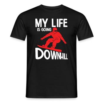 Snowboard Spruch für Snowboarder - Männer T-Shirt - Schwarz - Vorne - AI Model Male 178 light (178cm)