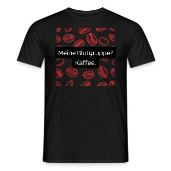Meine Blutgruppe? Kaffee. - Männer T-Shirt - Schwarz - Vorne - AI Model Male 178 light (178cm)