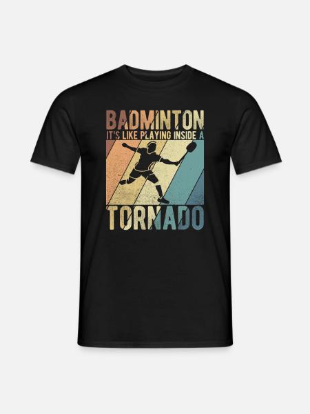 Badminton - Männer T-Shirt - Schwarz