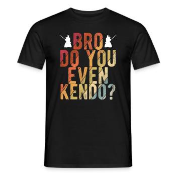 Japanischer Schwertkampf Kendo - Männer T-Shirt - Schwarz - Vorne - AI Model Male 178 light (178cm)