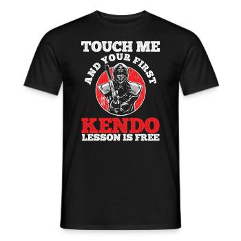Japanischer Schwertkampf Kendo - Männer T-Shirt - Schwarz - Vorne - AI Model Male 178 light (178cm)
