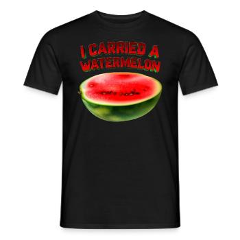 I Carried A Watermelon - Men's T-Shirt - black - Front - AI Model Male 178 light (178cm)