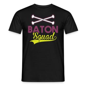 Baton Squad - Baton Twirler - Men's T-Shirt - black - Front - AI Model Male 178 light (178cm)