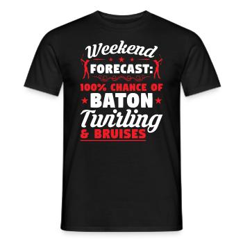 Baton Twirling And Bruises - Baton Twirler - Men's T-Shirt - black - Front - AI Model Male 178 light (178cm)