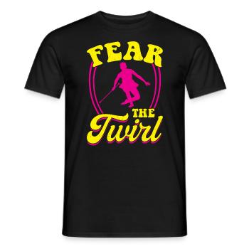 Fear The Twirl - Baton Twirler - Men's T-Shirt - black - Front - AI Model Male 178 light (178cm)