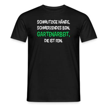 Lustiges Gärtner Gedicht Hobbygärtner Garten - Männer T-Shirt - Schwarz - Vorne - AI Model Male 178 light (178cm)