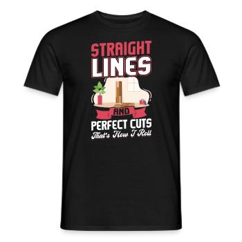 Laying Straight Lines - Flooring Installer - Männer T-Shirt - Schwarz - Vorne - AI Model Male 178 light (178cm)