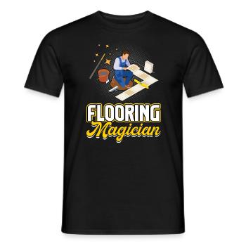 Flooring Magician - Flooring Installer - Männer T-Shirt - Schwarz - Vorne - AI Model Male 178 light (178cm)