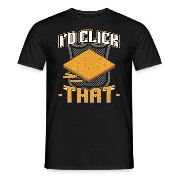 I'd Click That - Flooring Installer - Men's T-Shirt - black - Front - AI Model Male 178 light (178cm)