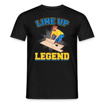 Line Up Legend - Flooring Installer - Männer T-Shirt - Schwarz - Vorne - AI Model Male 178 light (178cm)