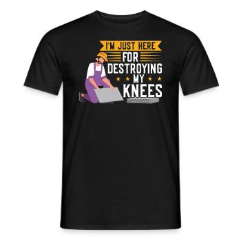 I Destroy My Knees While Flooring - Männer T-Shirt - Schwarz - Vorne - AI Model Male 178 light (178cm)