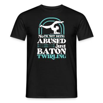 Baton Twirling - Baton Twirler - Men's T-Shirt - black - Front - AI Model Male 178 light (178cm)