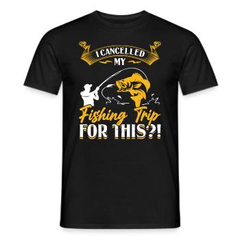 J’ai annulé mon voyage de pêche pour cela - Pêche - T-shirt homme - noir - Devant - AI Model Male 178 light (178cm)