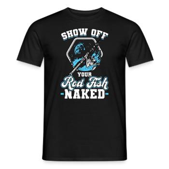 Montrez votre canne - Pêche - T-shirt homme - noir - Devant - AI Model Male 178 light (178cm)