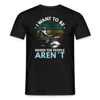 Soyez là où les gens ne sont pas - Pêche - T-shirt homme - noir - Devant - AI Model Male 178 light (178cm)