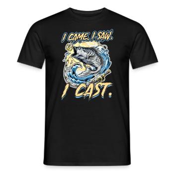 I Came. I Saw. I Cast. -Fishing - Men's T-Shirt - black - Front - AI Model Male 178 light (178cm)