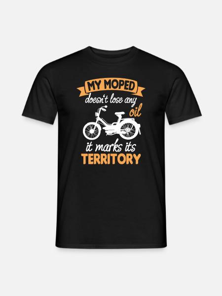 Moped Lose Oil Marks Territory Mopedfahrer Bastler - T-shirt herr - svart