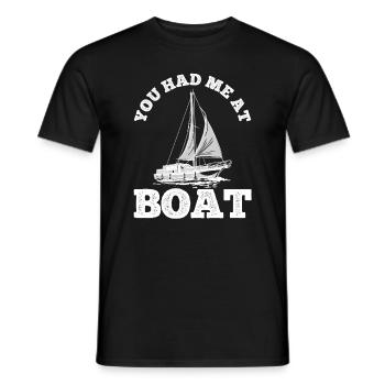 Segelboot Kapitän Spruch Zum Segeln - Männer T-Shirt - Schwarz - Vorne - AI Model Male 178 light (178cm)