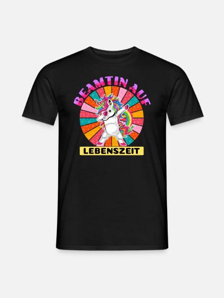 Beamtin auf Lebenszeit Geschenkidee Verbeamtung - Männer T-Shirt - Schwarz