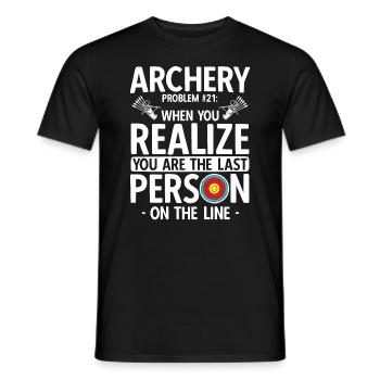 Bogenschießen Archery - Männer T-Shirt - Schwarz - Vorne - AI Model Male 178 light (178cm)