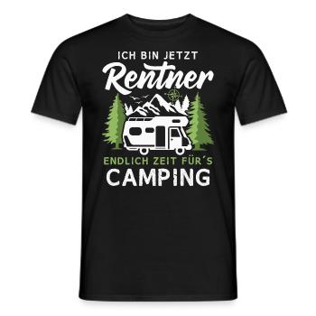 Wohnmobil Rentner endlich Zeit für Camping - Männer T-Shirt - Schwarz - Vorne - AI Model Male 178 light (178cm)
