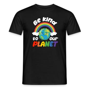 Be kind to our planet - world environment day - Männer T-Shirt - Schwarz - Vorne - AI Model Male 178 light (178cm)