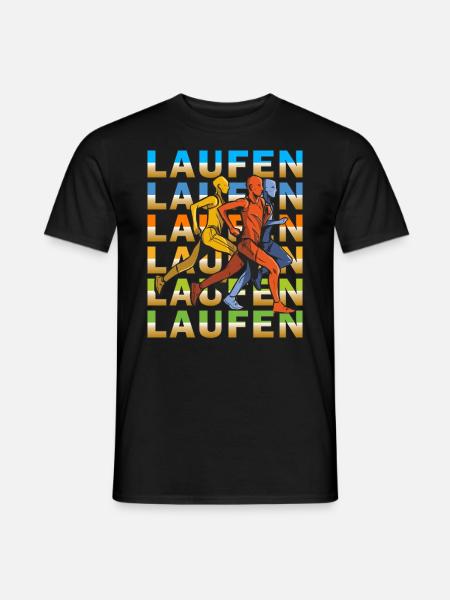 JOGGEN, Laufen - Männer T-Shirt - Schwarz