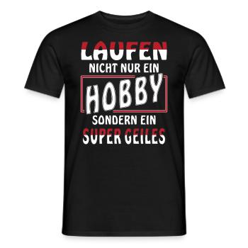 JOGGEN, Laufen - Männer T-Shirt - Schwarz - Vorne - AI Model Male 178 light (178cm)