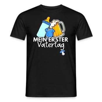 Mein erster Vatertag Junge Geschenk - Männer T-Shirt - Schwarz - Vorne - AI Model Male 178 light (178cm)