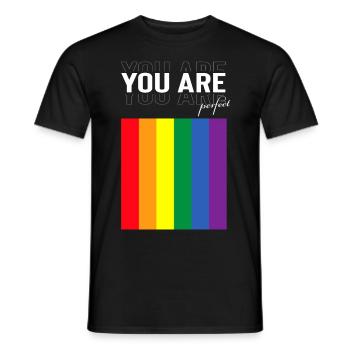 LGBTQ You're perfect design - Men's T-Shirt - black - Front - AI Model Male 178 light (178cm)