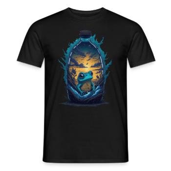 Bouteille d’eau Frog Sunset - T-shirt homme - noir - Devant - AI Model Male 178 light (178cm)