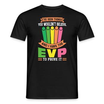I Have An EVP- Ghost Investigator - Men's T-Shirt - black - Front - AI Model Male 178 light (178cm)