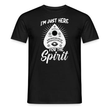 I'm Just Here For The Spirit - Ghost Investigator - Männer T-Shirt - Schwarz - Vorne - AI Model Male 178 light (178cm)