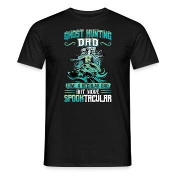Papa chasseur de fantômes - Enquête paranormale - T-shirt homme - noir - Devant - AI Model Male 178 light (178cm)