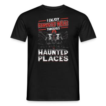 I Like Haunted Places - Ghost Investigator - Männer T-Shirt - Schwarz - Vorne - AI Model Male 178 light (178cm)