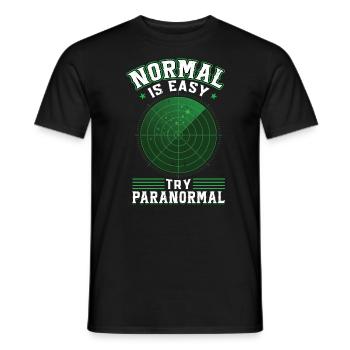 Normal est facile - Essayez Paranormal Ghost Investigator - T-shirt homme - noir - Devant - AI Model Male 178 light (178cm)