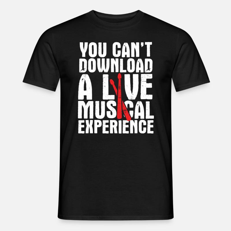 Schlagzeug Spieler Drummer - Männer T-Shirt - Schwarz