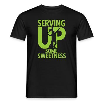 Tennisplatz Spruch Für Tennis - Männer T-Shirt - Schwarz - Vorne - AI Model Male 178 light (178cm)