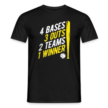 Baseball - Männer T-Shirt - Schwarz - Vorne - AI Model Male 178 light (178cm)