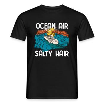 Segelboot Kapitän Spruch Zum Segeln - Männer T-Shirt - Schwarz - Vorne - AI Model Male 178 light (178cm)
