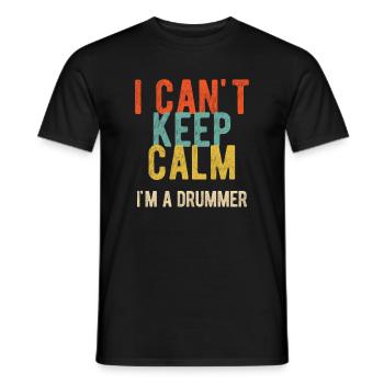 Schlagzeug Spieler Drummer - Männer T-Shirt - Schwarz - Vorne - AI Model Male 178 light (178cm)