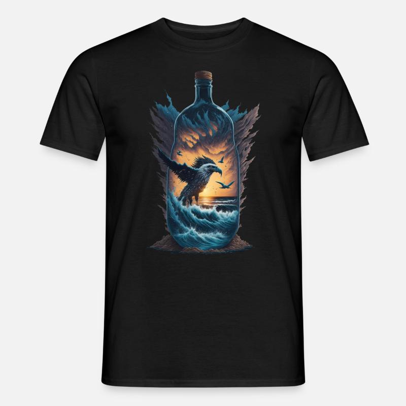 Adler - Männer T-Shirt - Schwarz