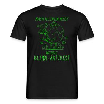 BECOME A CLIMATE ACTIVIST - Men's T-Shirt - black - Front - AI Model Male 178 light (178cm)
