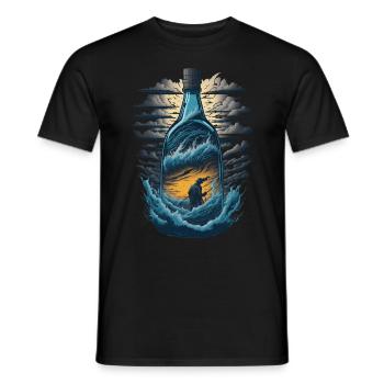 Angler Fishing - Men's T-Shirt - black - Front - AI Model Male 178 light (178cm)